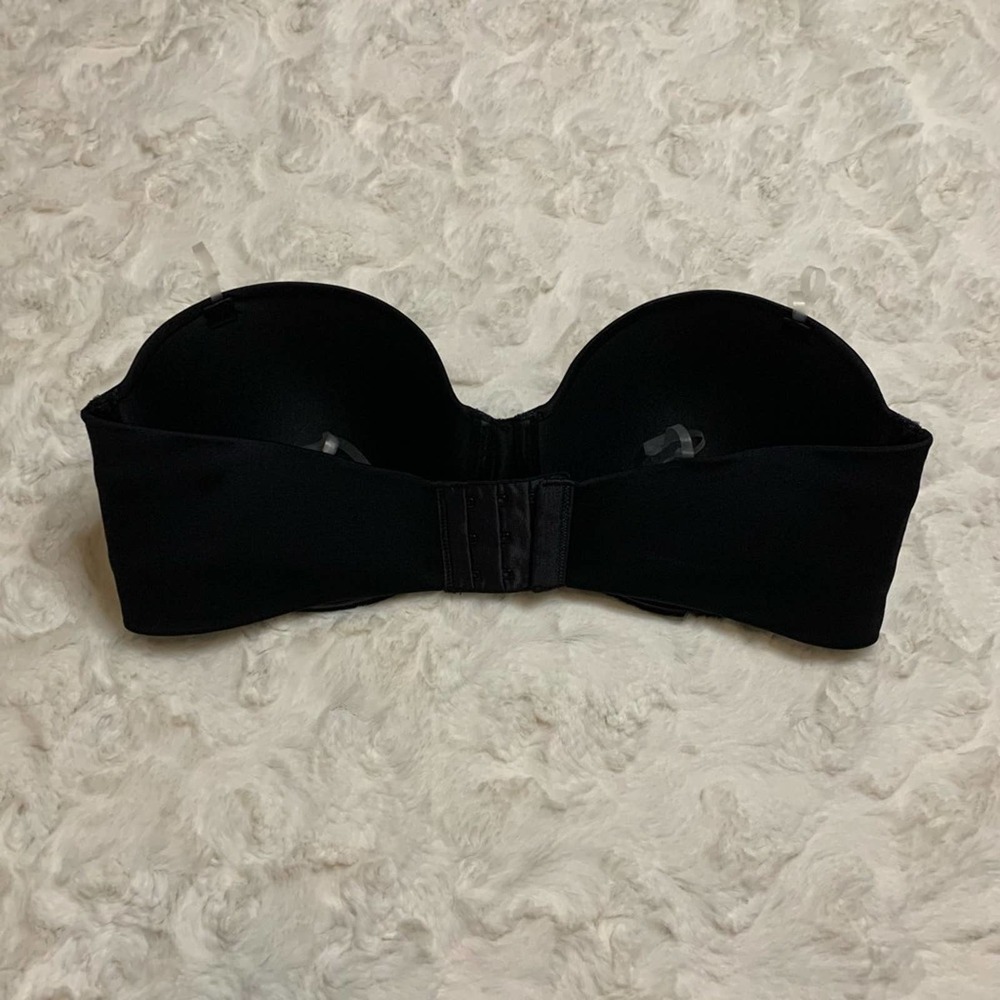 VANITY FAIR black underwire padded strapless bra size 38C - Picture 3 of 8